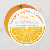 Oranje, blij dat het zomerfeest is kaart (Voorkant / Achterkant)