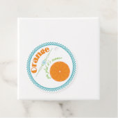 Oranje, blij dat het zomerfruitthema is bedankjes labels (In situ)