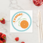 Oranje, blij dat het zomerfruitthema is servet (Insitu)