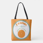 Oranje, blij dat het zomerfruitthema is tote bag (Achterkant)