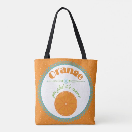 Oranje, blij dat het zomerfruitthema is tote bag (Achterkant)