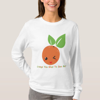"Oranje, blij" Lange hoes T-shirt