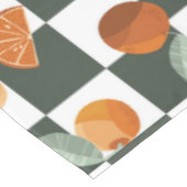 Oranje Bliss Dark Blauwgroen Checkers Tafelkleed (Gekanteld)