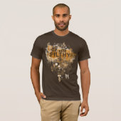 Oranje bloedige evolutie t-shirt (Voorkant volledig)