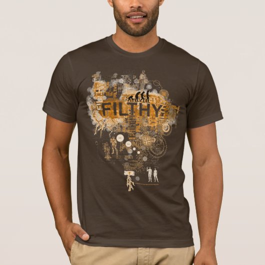 Oranje bloedige evolutie t-shirt (Voorkant)