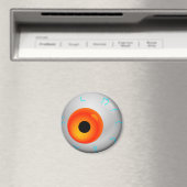 Oranje bloedschot Zombie Eyeball Halloween Magneet (Insitu (Vaatwasser))