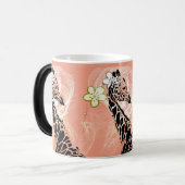 Oranje Bloeiende Giraffe II ~ Morphing Mok (Voorkant links)