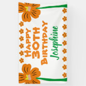 Oranje Bloem 30e verjaardag Spandoek (Verticaal)