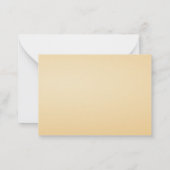 Oranje bloem bedankkaart notitiekaartje (Achterkant)