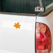  oranje bloem bumpersticker (Op Truck)