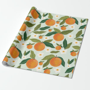 Oranje bloem Citrus Clementine Cadeaupapier