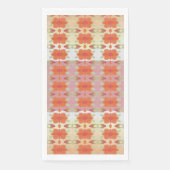 Oranje bloem geaccentueerd patroon servet (Voorkant)