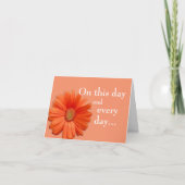 Oranje Bloem Geboortemoeder Kaart (Voorkant)