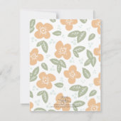 Oranje bloem gepersonaliseerd kaart (Achterkant)