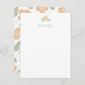 Oranje bloem gepersonaliseerd kaart (Voorkant / Achterkant)