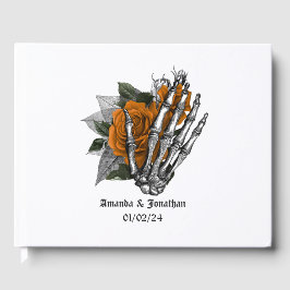 Oranje Bloem Gothic Trouwen Gastenboek