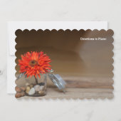 Oranje bloem in glazen pot Vrijgezellenfeest Kaart (Achterkant)