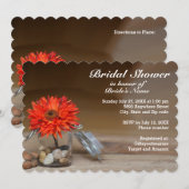 Oranje bloem in glazen pot Vrijgezellenfeest Kaart (Voorkant / Achterkant)