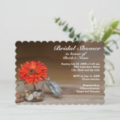 Oranje bloem in glazen pot Vrijgezellenfeest Kaart (Staand voorkant)