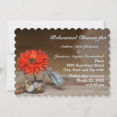 Oranje bloem in Mason Jar repetitie diner Kaart (Voorkant)