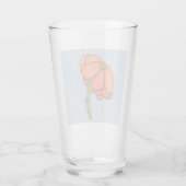 Oranje bloem met blauwe achtergrond glas (Achterkant)