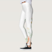 Oranje bloem met groene stengels leggings (Links)