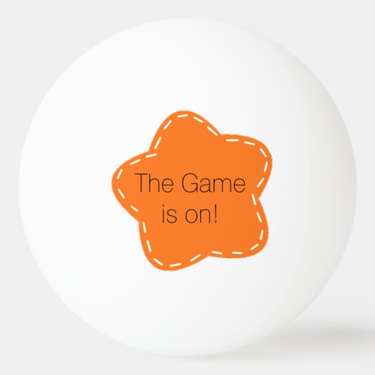 Oranje Bloem met Ping Pong Gezegde Pingpongbal (Achterkant)
