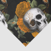 Oranje Bloem Schedel Serie Ontwerp 10 Tissuepapier (Detail)