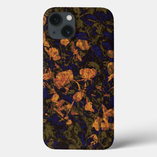 Oranje bloem tegen blad camouflagepatroon Case-Mate iPhone case (Achterkant)