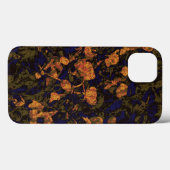 Oranje bloem tegen blad camouflagepatroon Case-Mate iPhone case (Achterkant (horizontaal))