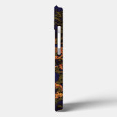 Oranje bloem tegen blad camouflagepatroon Case-Mate iPhone case (Achterkant / Links)