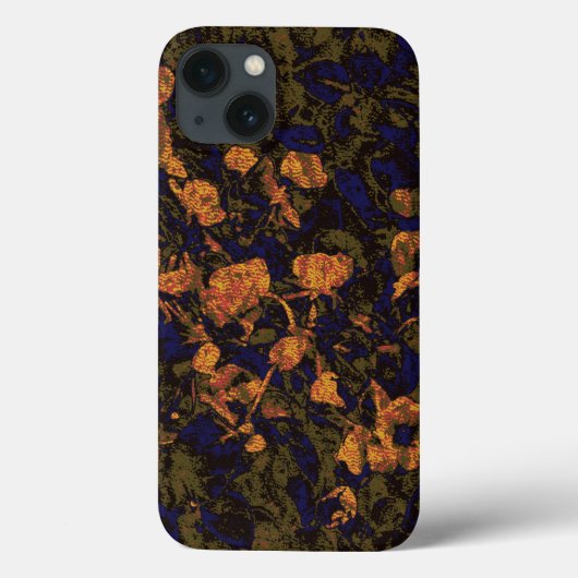 Oranje bloem tegen blad camouflagepatroon Case-Mate iPhone case (Achterkant)