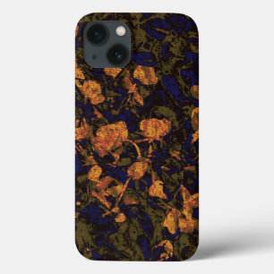 Oranje bloem tegen bladcamouflagepatroon Case-Mate iPhone case