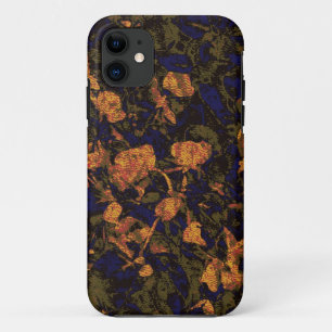Oranje bloem tegen bladcamouflagepatroon Case-Mate iPhone case