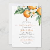 Oranje bloembevestiging kaart (Voorkant)