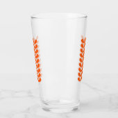 Oranje bloemblaadjes Retro Mid Century Modern Glas (Links)