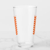 Oranje bloemblaadjes Retro Mid Century Modern Glas (Rechts)