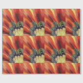 Oranje bloembladeren Matte inpakpapier (Vlak)