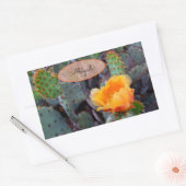 Oranje bloemcilinders Blossom Opuntia Prickly Pear Rechthoekige Sticker (Envelop)