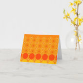 Oranje bloemcirkels, notakaart kaart (Gele Bloem)