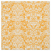 Oranje Bloemdamast Stof (Swatch)
