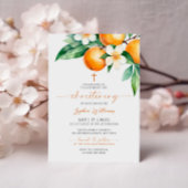 Oranje bloemdoop kaart