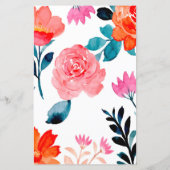 Oranje bloemen Baby shower Word Search Game (Achterkant)