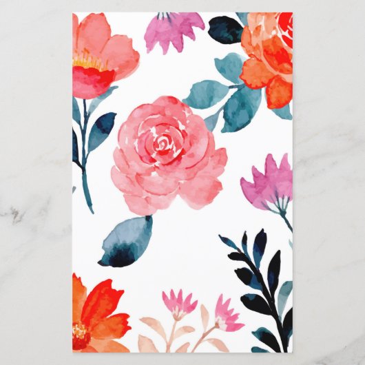 Oranje bloemen Baby shower Word Search Game (Achterkant)