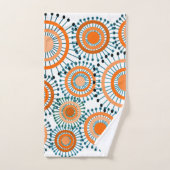 Oranje bloemen bad handdoek (Handdoek)