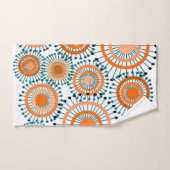 Oranje bloemen bad handdoek (Handdoek)