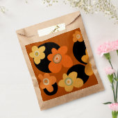 oranje bloemen bedankzakje (Gezegeld)