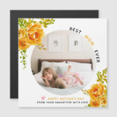 Oranje bloemen beste mam ooit Moederdag foto (Voorkant / Achterkant)