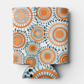 Oranje bloemen blikjeskoeler (Achterkant)