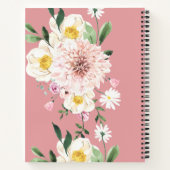 Oranje bloemen bloemenspiraal Notitieboek (Achterkant)